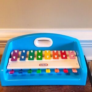 1985 Little Tikes Xylophone Tap A Tune Blue Piano Keyboard